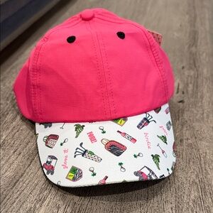 Glove It Pink and White Graphic Golf Cap